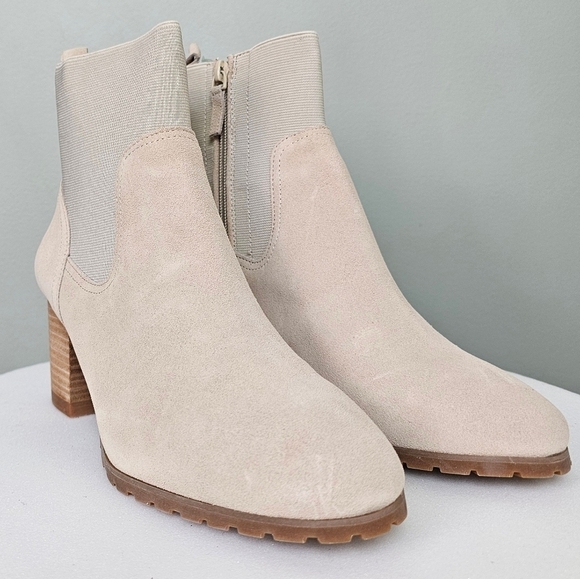 New Violet & Red Loaded Knit Cuff Tan Ankle Bootie Women Size 9.5 - Picture 5 of 16